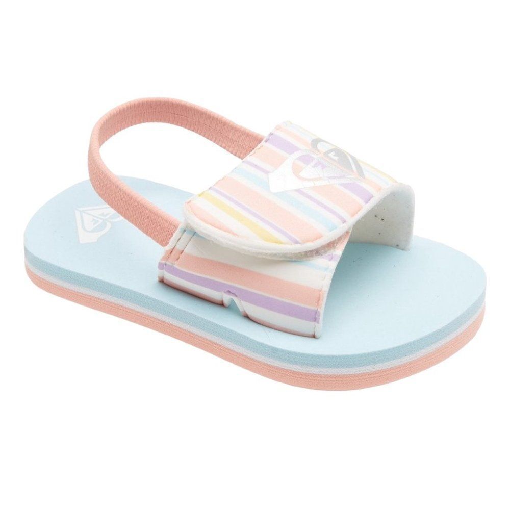 Roxy Finn Unisex Toddlers Pinstripe Slip On Multicolor Sandals Size 9 NWT